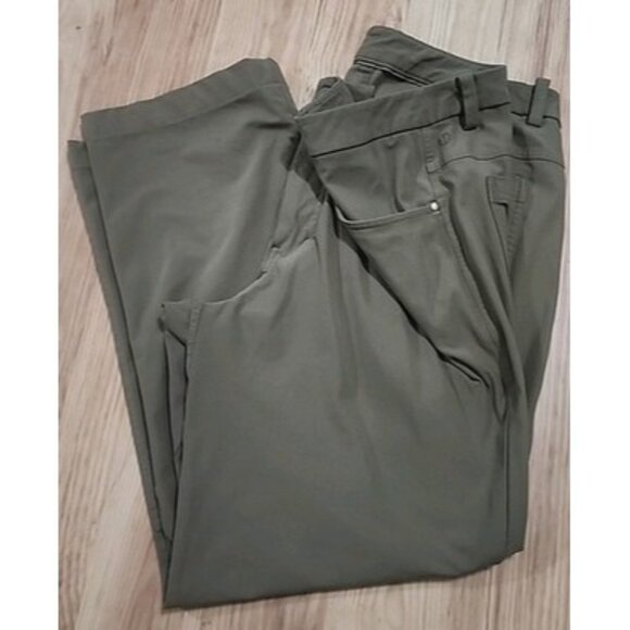 Lululemon ABC Classic Fit mend 6 Pocket Pant 36 x 27 1/2 Khaki Stretch Golf work - Picture 1 of 10